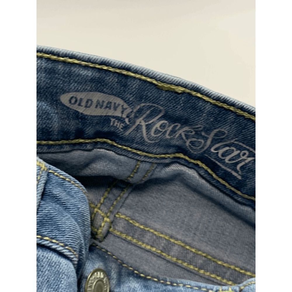 Old Navy Womens Denim Jeans Skinny Rockstar Distressed Blue Medium Wash Size 10R - Picture 9 of 10